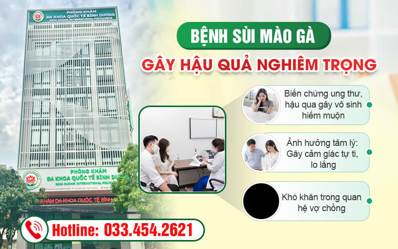 Bệnh sùi mào gà gây hậu quả nghiêm trọng cho sức khỏe