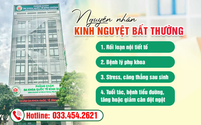 Nguyên nhân kinh nguyệt bất thường ở nữ giới