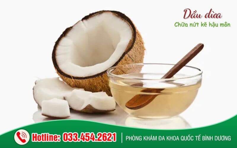 Dầu dừa trị nứt kẽ hậu môn tại nhà