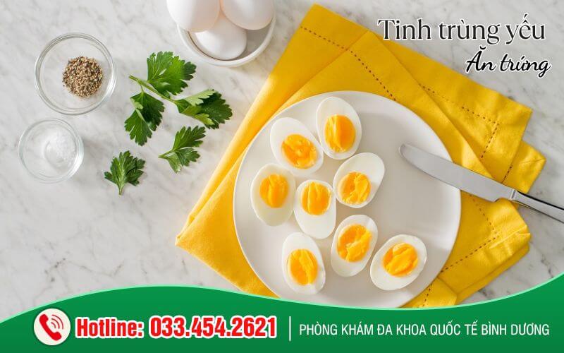 Tinh trùng yếu ăn trứng để cải thiện hiệu quả